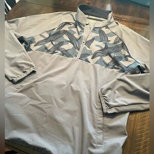 Adidas floral pattern golf 1/4 zip size large